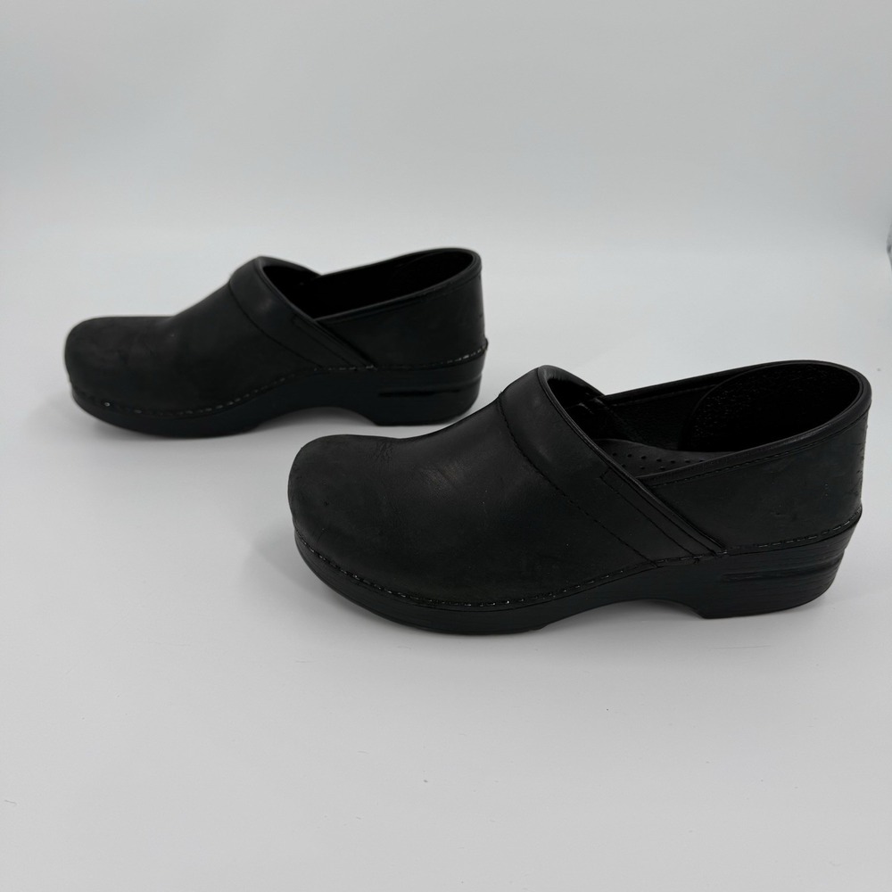 Dansko Women's 10.5-11 EU 41 Black Leather Professional Clogs Comfort Shoes